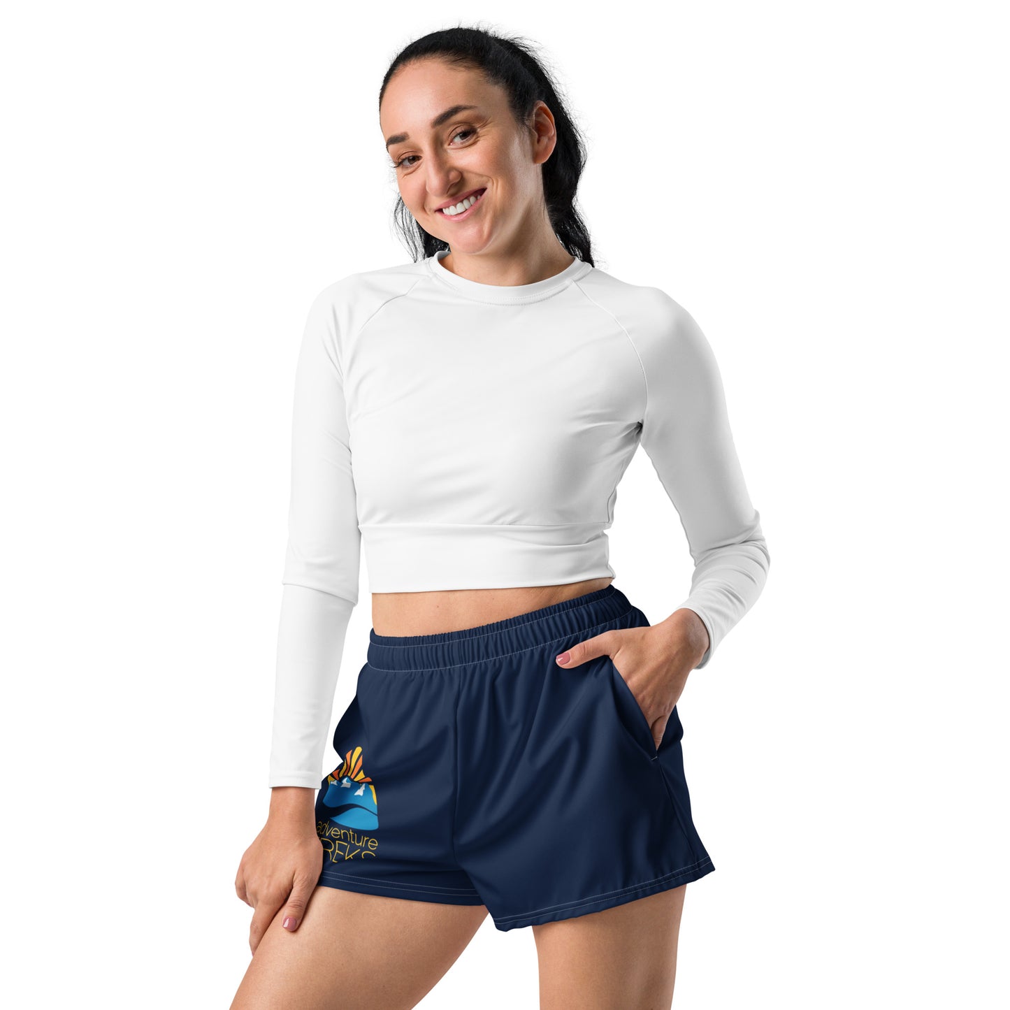 Unisex Athletic Shorts (White Logo)